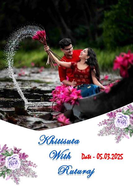 thumbnail Romantic Wedding Flex Banner Editable PSD